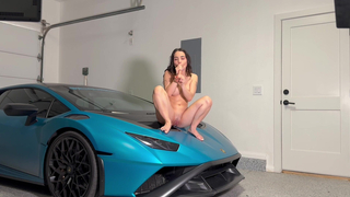 Jameliz Riding Dildo On Her Friend's Lamborghini Bonnet Video Leaked