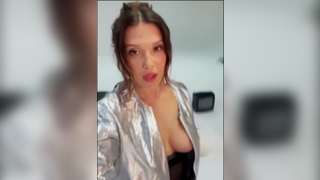 Millie Bobby Brown Nude Nipple Slipped In Corset Top Video Leaked