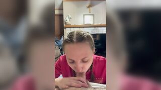 Toystoryandiee Aka Justinthetortle Sloppy White Cock Sucking To Her Throat Onlyfans Video