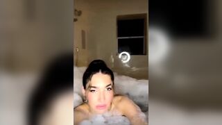 Lyna Perez Nude Nipples Slipping In Bathtub Livestream Leak