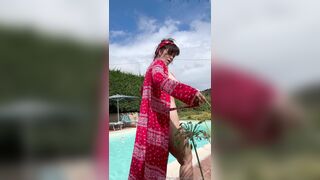 Mady Gio Nude Pussy And Boobs Flash Near The Pool Summer Porn Leaked