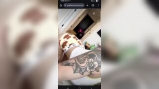 Cora Jade aka elaynablack seethrough nipples in white top teasing onlyfans leaked video