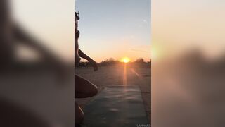 Lamar Chairez Doing Naked Outdoor Yoga And Masturbating Pussy Leaked Onlyfans Video