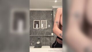 Mia Khalifa Nude Tits Out Brushing Her Teeth Leaked Onlyfans