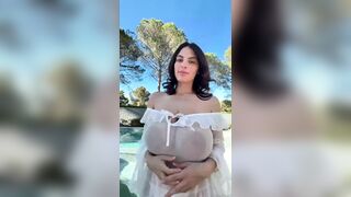 Alexa Pearl Sucking Big Cock Outdoor In Pool And Cum On Tits Livestream Leak