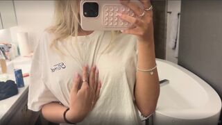 Breckie Hill Hard Nips Seethrough White Top Onlyfans Leaked Video