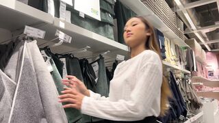 Maythai Braless Shopping And Flashing Pussy On Public Leaked Porn