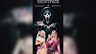 Waifumiia With Therealbrittfit Ghost Face Threesome Hard Fucked Leaked Porn Video