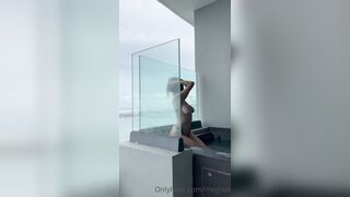 Megnutt02 Boobs Teasing Outdoor In Pool Latest Onlyfans Leak