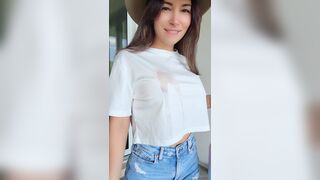 Alinity Wet Tshirt Cowgirl Teasing Tits Sextape Leak