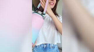 Alinity Wet Tshirt Cowgirl Teasing Tits Sextape Leak