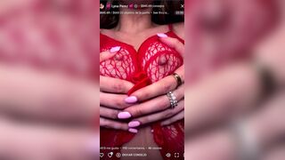 Lyna Perez Seethrough Hard Nips Spitting On Them On Onlyfans Livestream