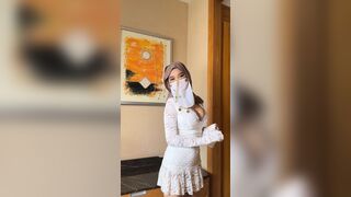Princess Azalea White Lace Top Tease Big Tits Reveal