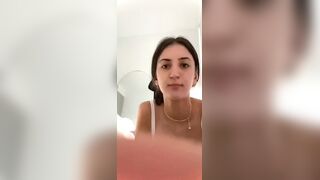 Teen on a livestream of a friend both pussy and boob slipped