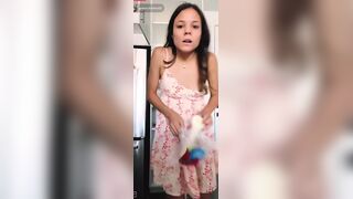Grace.barker12 Slips Nip While Cooking In Livestream TikTok