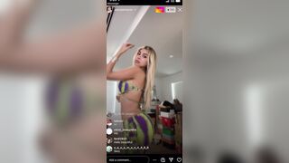 Alexadellanos Nude Boob Slips Out On A Live Instagram