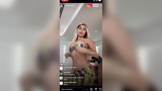 Alexadellanos Nude Boob Slips Out On A Live Instagram