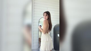Natalie Roush Sexy White Frock Striptease Ppv Onlyfans