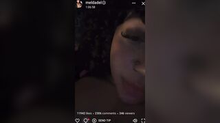 Meldadel Sucking Dildo With Her Nude Boobs Out On Livestream Leaked Porn