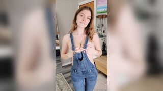 Makoshake Stripping Off Strap Denim Jumpsuit Tits Flash Onlyfans Leak New