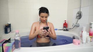Strawberrytabby Livestream Bathtub Nude Boobs Teasing Leaked Porn Video