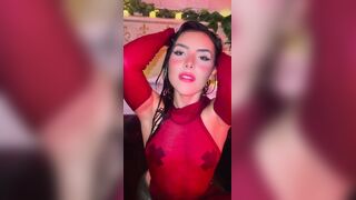 Andrea Botez Valentines Day Bathtub Tease With Nipples Patches