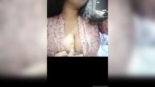 Busty Indian Girlfriend Teases With Her Big Tits