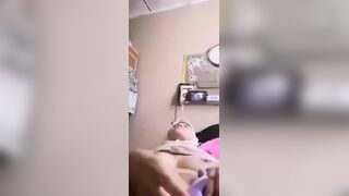 Busty Asian Girl Fucks Herself With A Bottle And Masturbates