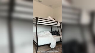 Auhneesh Nicole And Friend Share A Bunk Bed Threesome