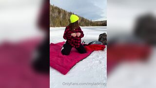 Myladelrey Outdoor Ice Fishing And Dildo Fucked Fully Nude Onlyfans Sex Video