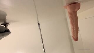 Sky Bri Fucked Herself With A Dildo Stick To The Bathtub Leak Onlyfans