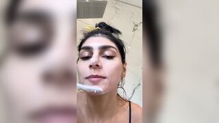 Mia Khalifa Performs A Steamy Strip Tease In The Shower