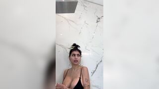 Mia Khalifa Performs A Steamy Strip Tease In The Shower
