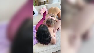 Alice Bulmer And Poppynzach Enjoy Passionate Couch Sex