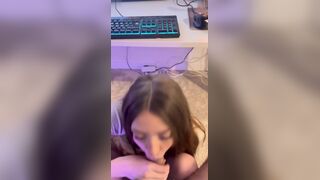 Slo Gives Steamy Oral To Her Boyfriend Under The Table