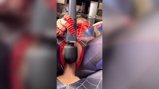 Lisaterhorstt Rides Her BF In Spider-Woman Costume