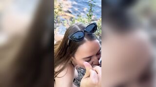 Ava Nicks Rides A Cock On A Mountain Trail