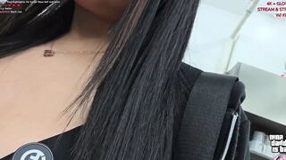 Nina Lin Twitch Streamer Huge Boobs Cleavage On Livestream Closeup